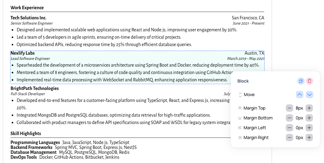 Resume Builder - Create ATS Friendly Resumes