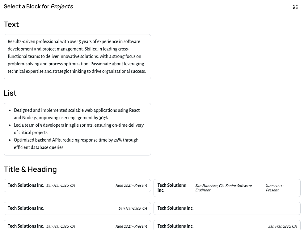 Resume Builder - Create ATS Friendly Resumes