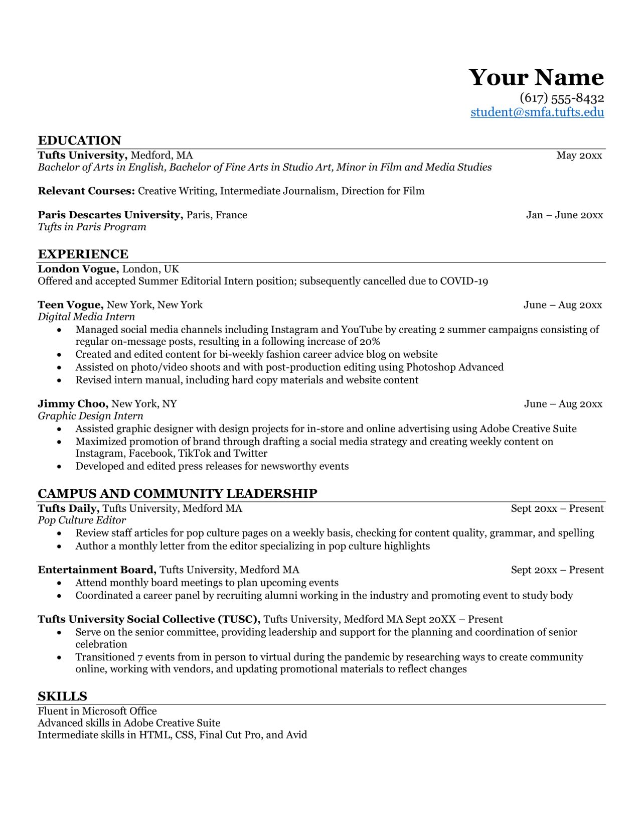 Resume Sample 4